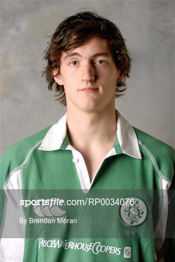 Ireland Rugby U19 Squad Portraits