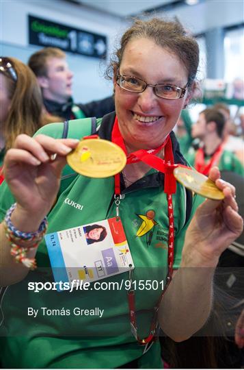 Team Ireland Return from the 2014 Special Olympics European Games