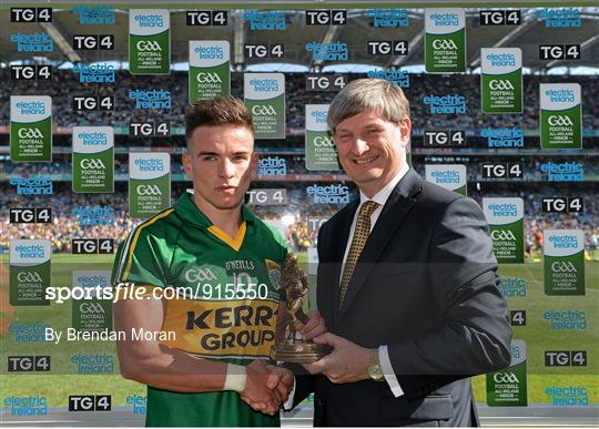 Electric Ireland Man of the Match at the GAA Football All Ireland Minor Championship Final