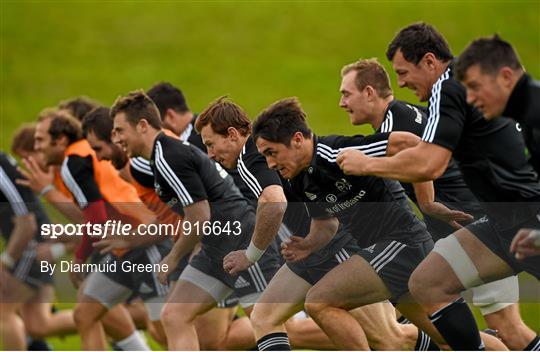 Munster Rugby Squad Training and Press Conference