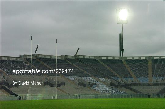 Bucket seats installed at Croke Park for the upcoming soccer international.