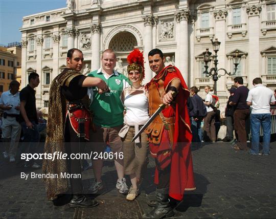 Ireland Rugby fans in Rome - Friday