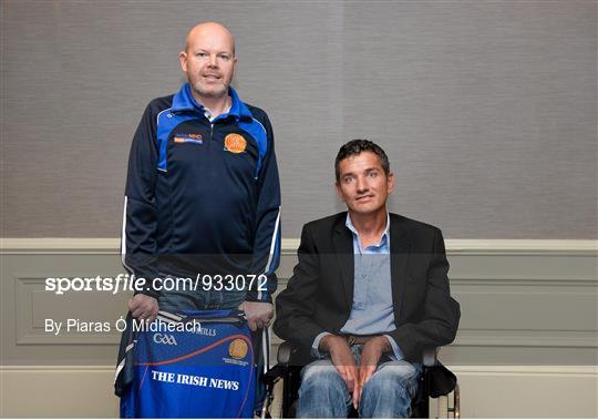 Former Antrim Captain Anto Finnegan Meets South African Rugby Legend Joost van der Westhuizen