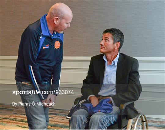 Former Antrim Captain Anto Finnegan Meets South African Rugby Legend Joost van der Westhuizen Former Antrim Captain Anto Finnegan Meets South African Rugby Legend Joost van der Westhuizen