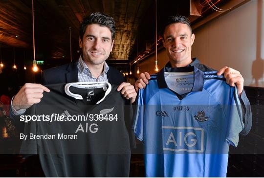 AIG / adidas dinner with All Blacks and Dublin footballers