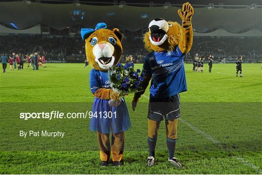 Leona the Lioness and Leo the Lion Celebrate One Year Anniversary at Leinster v Ospreys - Guinness PRO12 Round 9