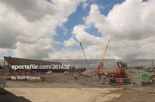 Demolition of Lansdowne Road Stadium Continues