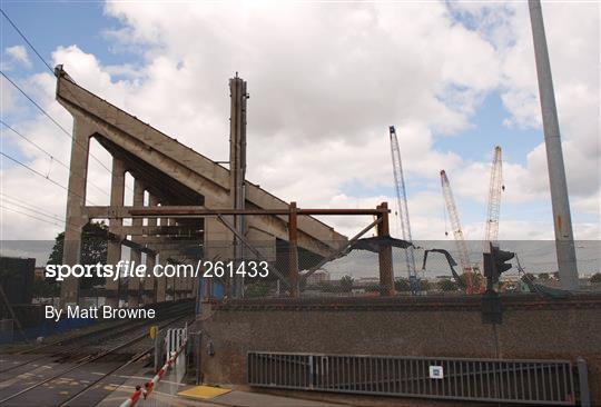 Demolition of Lansdowne Road Stadium Continues