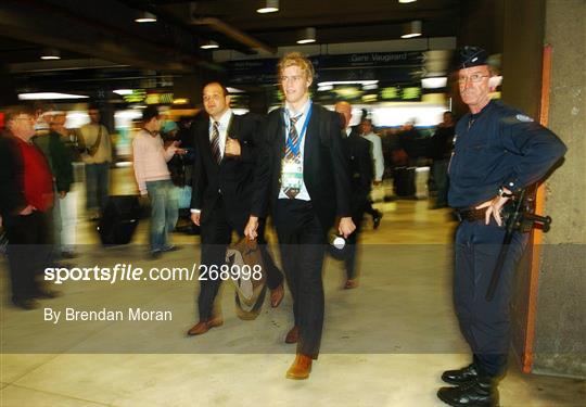 Ireland Rugby World Cup squad arrival in Paris - Friday 28th