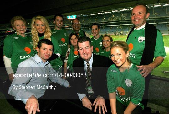 eircom Competition Winner & Denis Irwin Cheer on Republic of Ireland in Style - 2008 Euro C'ship Group D Qualifier