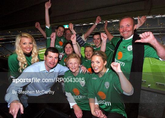 eircom Competition Winner & Denis Irwin Cheer on Republic of Ireland in Style - 2008 Euro C'ship Group D Qualifier