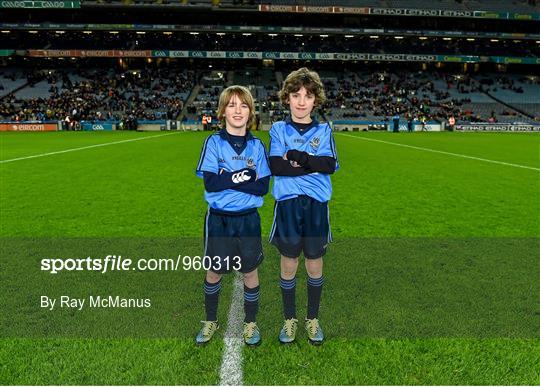 Mascots with captain at Dublin v Donegal - Allianz Football League Division 1 Round 2