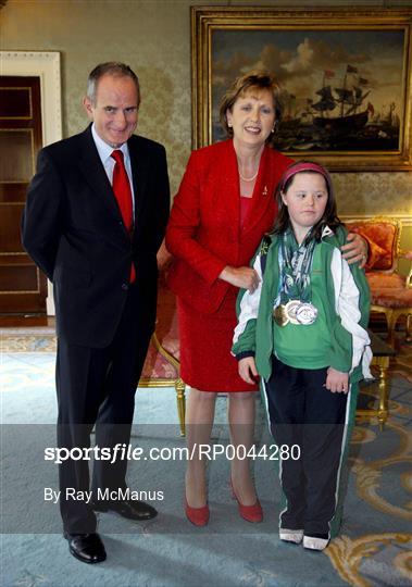 Special Olympics 'TEAM Ireland' visit Aras an Uachtarain