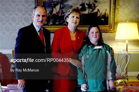 Special Olympics 'TEAM Ireland' visit Aras an Uachtarain