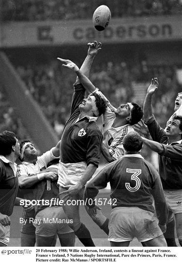 France v Ireland - Five Nations Rugby Championship 1988