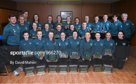 Republic of Ireland Under 16 Squad Caps Presentation