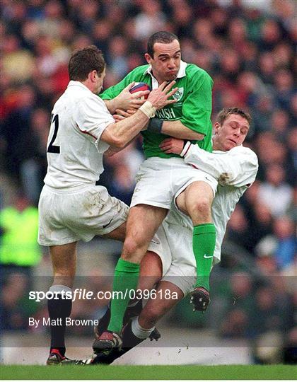 Ireland v England - International Rugby Archive Imagery