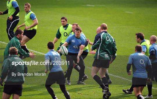 Ireland rugby squad captain's run - Friday