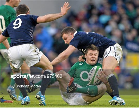 Ireland v Scotland - International Rugby Archive Imagery