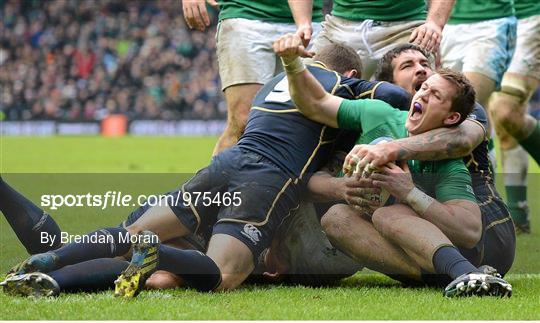 Ireland v Scotland - International Rugby Archive Imagery