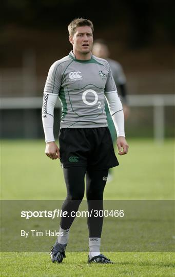 Ireland rugby squad training Thurs 5th