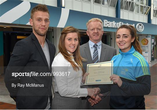DCU GAA scholarship awards 2015 sponsored by Bank of Ireland