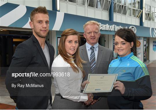 DCU GAA scholarship awards 2015 sponsored by Bank of Ireland