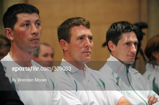 Announcement of the Irish Olympic team for Beijing