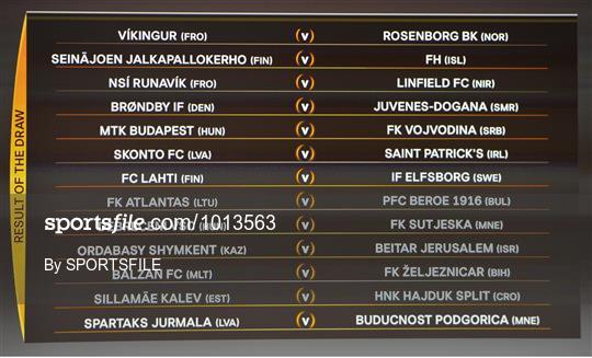 UEFA 2015/16 Champions League and Europa League Qualifying Round Draws