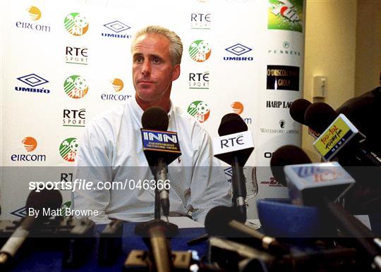 Republic of Ireland Press Conference after Mark Kennedy and Phil Babb appeared at Dublin District Court