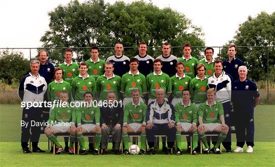 Republic of Ireland Squad Portraits and Team Photo ahead of the 2002 FIFA World Cup Qualifying Campaign