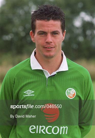 Republic of Ireland Squad Portraits and Team Photo ahead of the 2002 FIFA World Cup Qualifying Campaign
