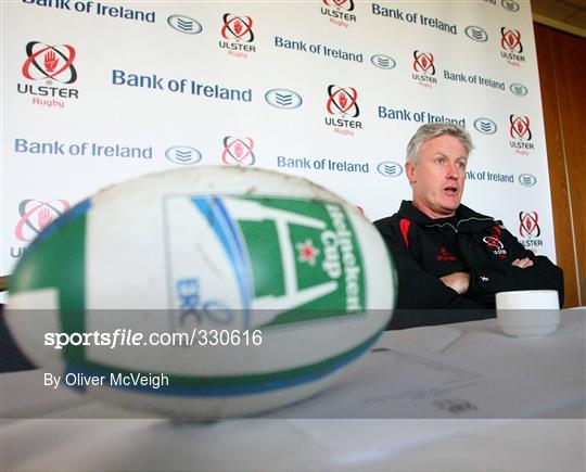 Ulster rugby press conference