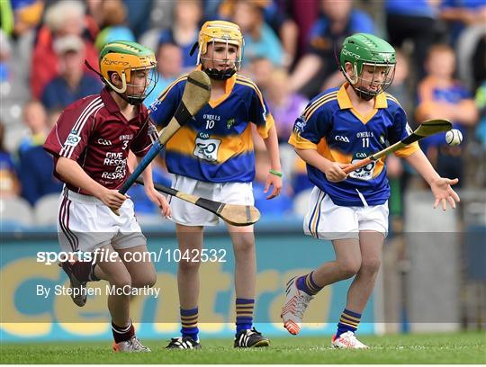 Cumann na mBunscol INTO Respect Exhibition Go Games 2015 at Tipperary v Galway - GAA Hurling All-Ireland Senior Championship Semi-Final