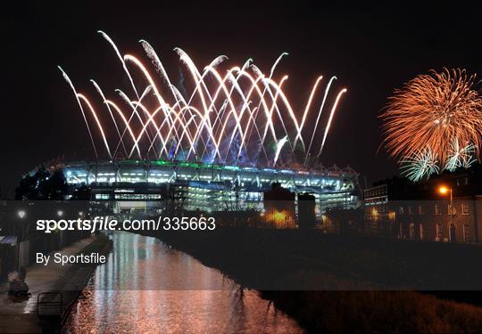 Fireworks start the 125th anniversary celebrations of the GAA
