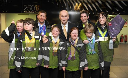 TEAM Ireland return from 2009 Special Olympics World Winter Games