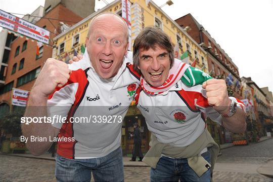 England supporters in Dublin ahead of RBS Six Nations Championship game