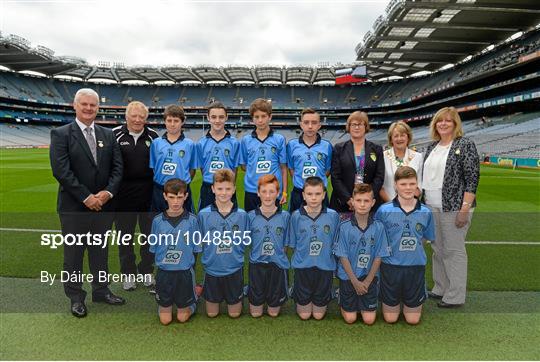 Cumann na mBunscoil INTO Respect Exhibition Go Games 2015 at Dublin v Mayo - GAA Football All-Ireland Senior Championship Semi-Final