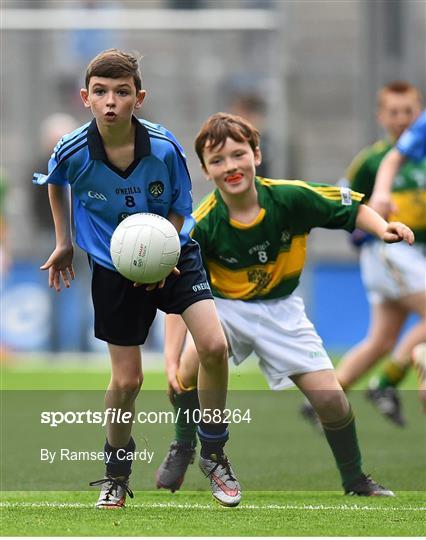 Cumann na mBunscol INTO Respect Exhibition Go Games 2015 at Dublin v Kerry - GAA Football All-Ireland Senior Championship Final
