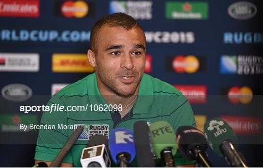 Ireland Rugby Press Conference - 2015 Rugby World Cup