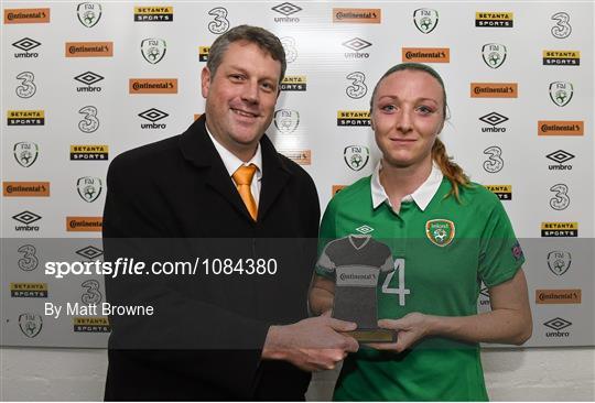 Continental Tyres Player of the Match at Republic of Ireland v Spain - UEFA Women's EURO 2017 Qualifier Group 2