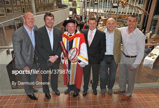 Ireland Rugby Head Coach Declan Kidney Receives Honorary Doctorate from University of Limerick