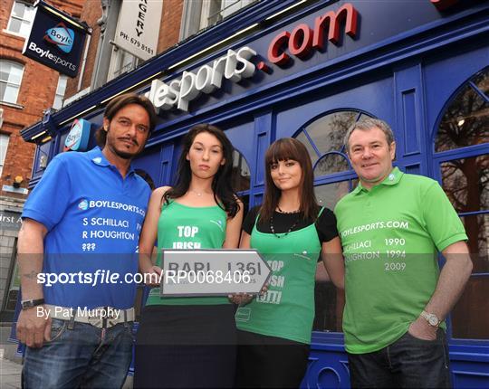 Boylesports Photocall with Toto Schillaci and Ray Houghton