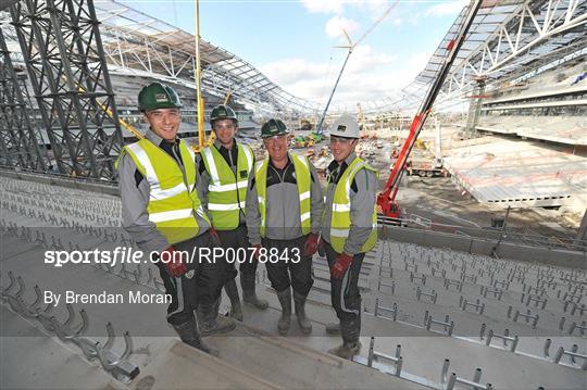 Republic of Ireland Under 21 players visit Aviva Stadium