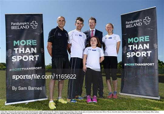 Announcement of the Irish Paralympic Athletic squad for the IPC Athletics European Championships