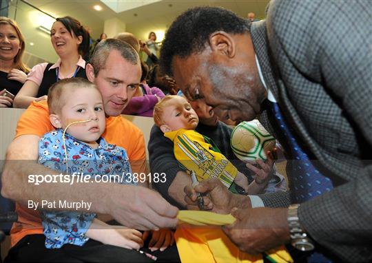 Pelé Visits Our Lady's Children's Hospital, Crumlin