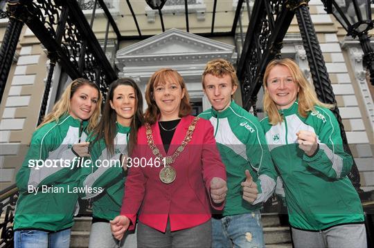Athletes meet the Lord Mayor in advance of the SPAR European Cross Country Championships