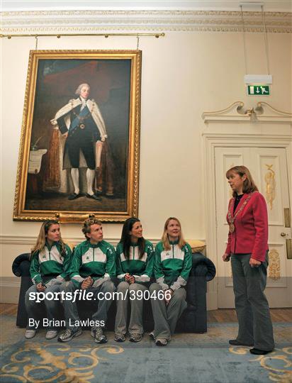 Athletes meet the Lord Mayor in advance of the SPAR European Cross Country Championships