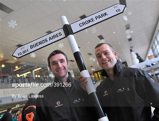GAA Hurling All-Stars Tour 2009 sponsored by Vodafone Depart for Buenos Aires