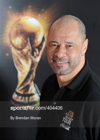 Republic of Ireland legend Paul McGrath at the announcement of the Irish leg of the FIFA World Cup Trophy Tour by Coca-Cola